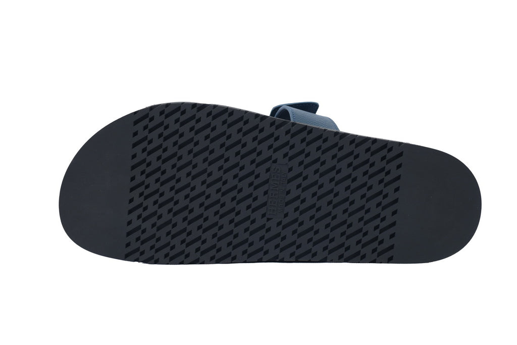 Hermès Chypre Slide Sandals in Black and Navy
