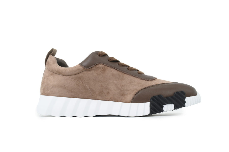 Hermès Bouncing Sneakers in Brown Suede