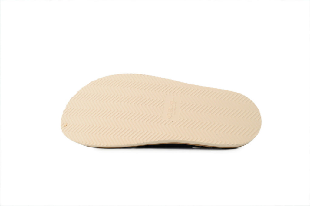 Loro Piana Cross-Strap Slide Sandals in Navy Suede