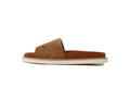 Loro Piana Slide Sandals in Brown Suede