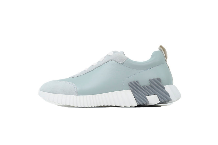 Hermès Bouncing Sneakers in Light Blue Leather