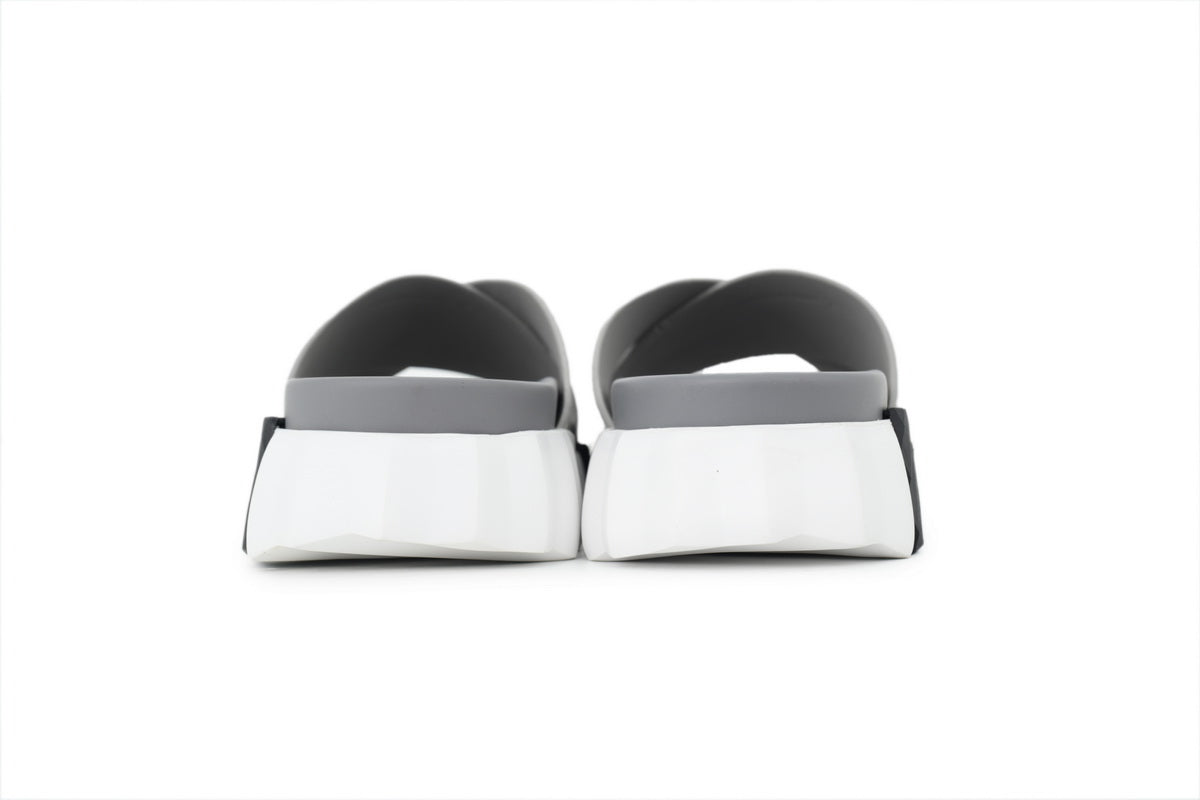 Hermès Cross-Strap Slide Sandals in Grey