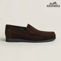 Hermès Dark Brown Suede Loafer