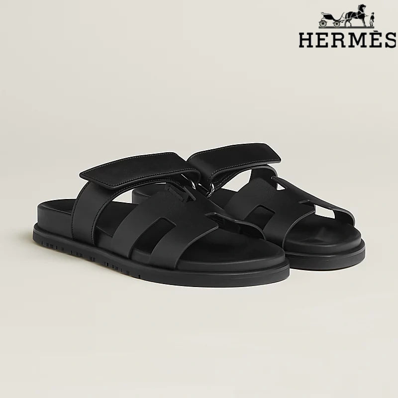 Hermès Chypre Black Sandal