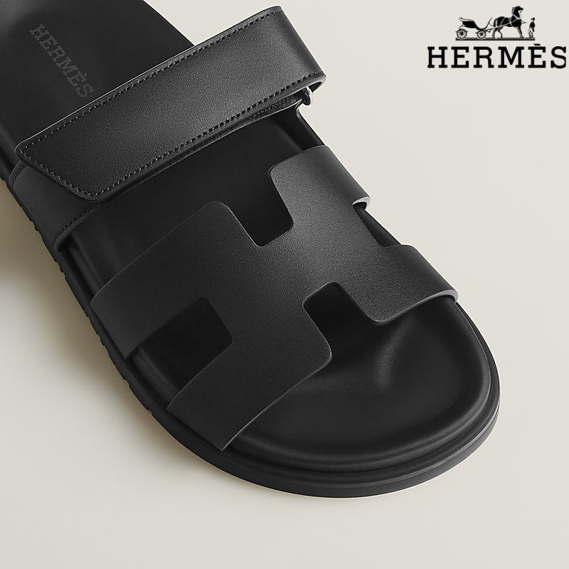 Hermès Chypre Black Sandal