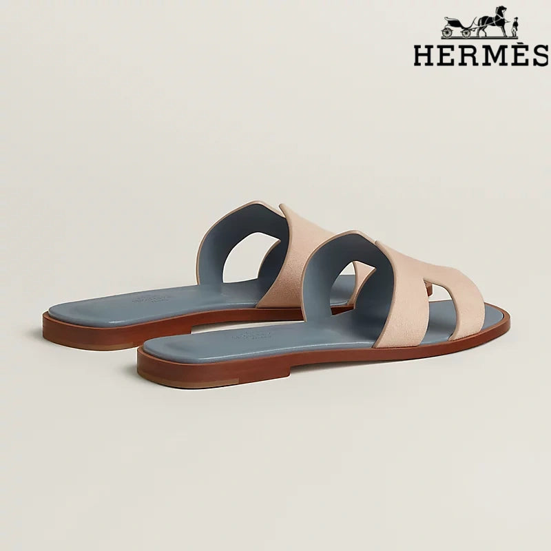 Hermès Oran Beige Flat Sandal