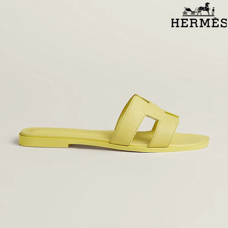 Hermès Oran Yellow Flat Sandal