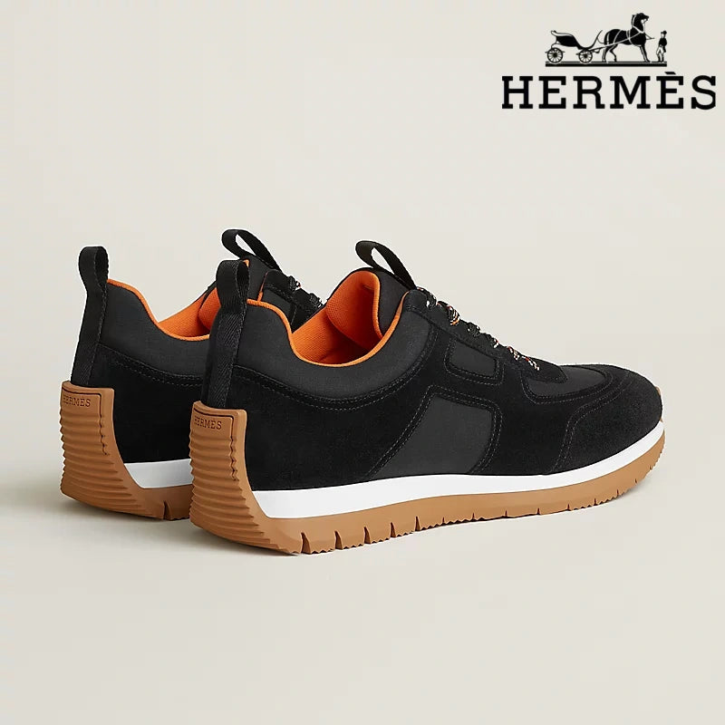 Hermès Black Suede Hiking Sneakers