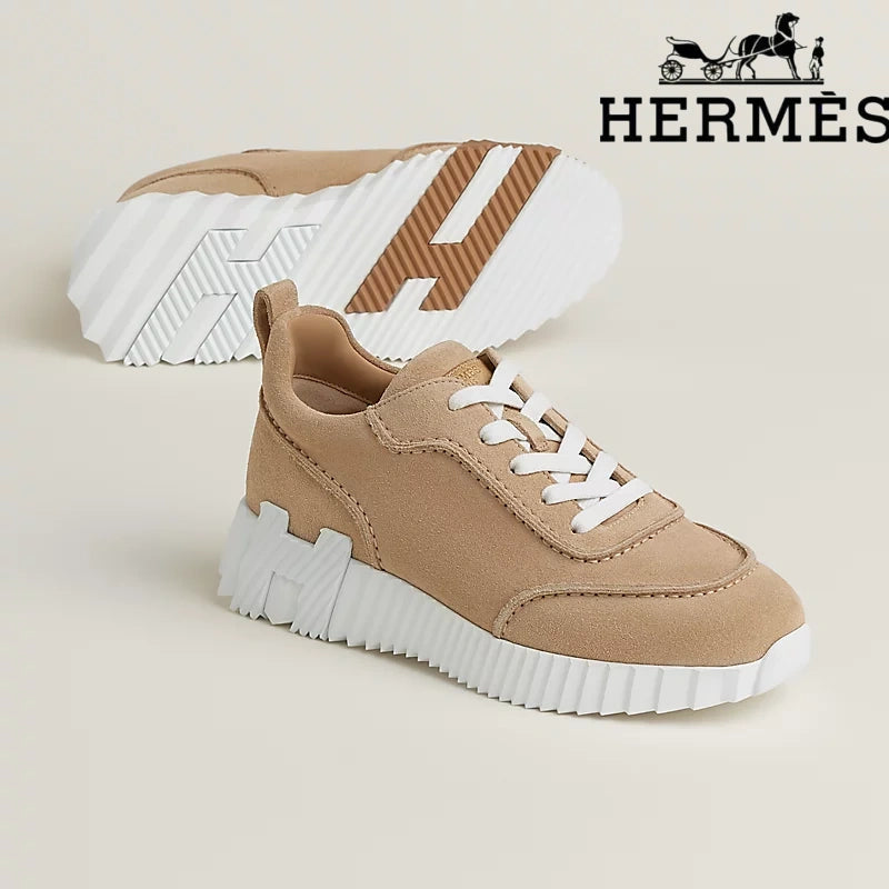 Hermès Beige Suede Bouncing Sneaker