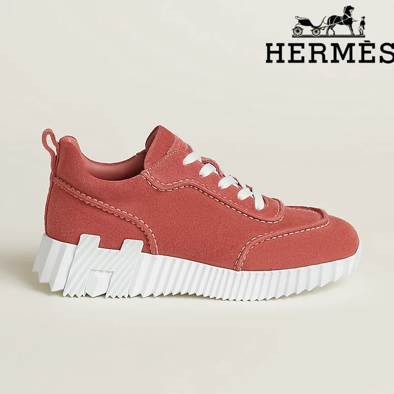 Hermès Red Suede Bouncing Sneaker