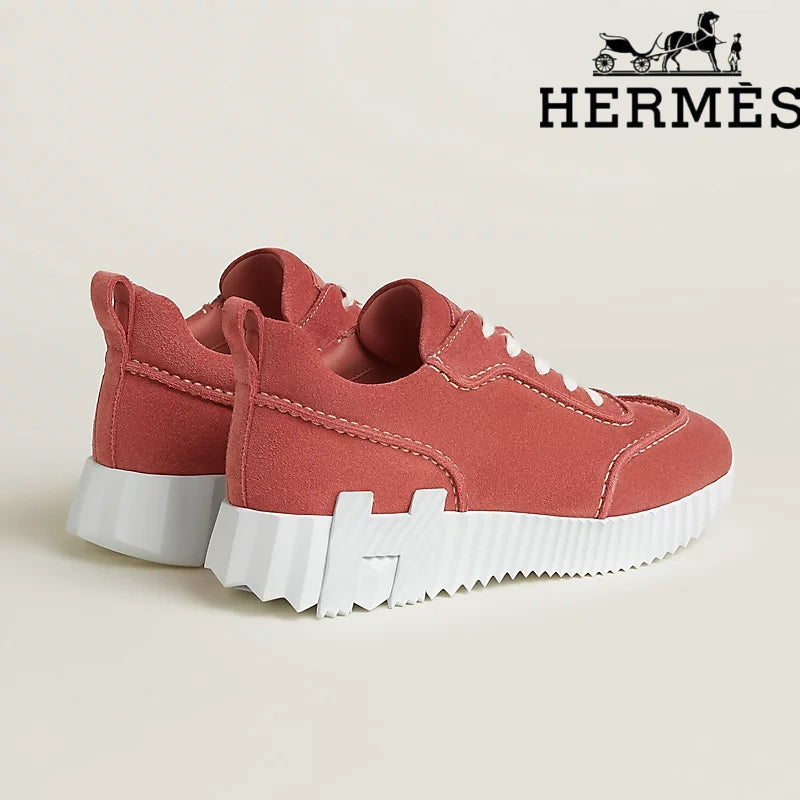 Hermès Red Suede Bouncing Sneaker