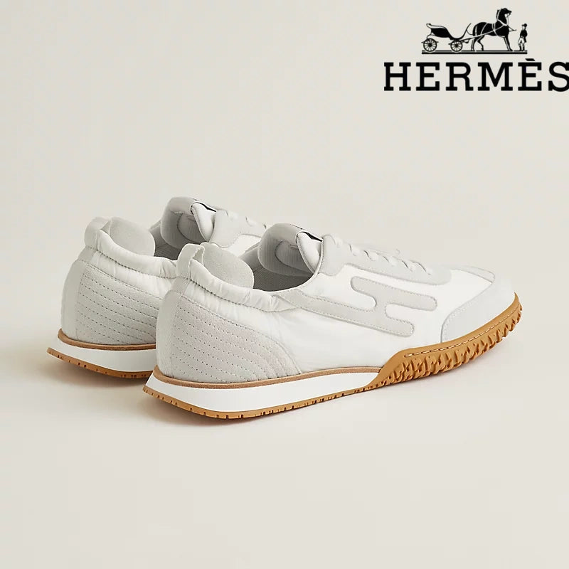 Hermès White Mix Material Sneaker