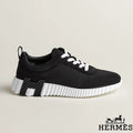 Hermès Black Mesh Suede Platform Sneakers