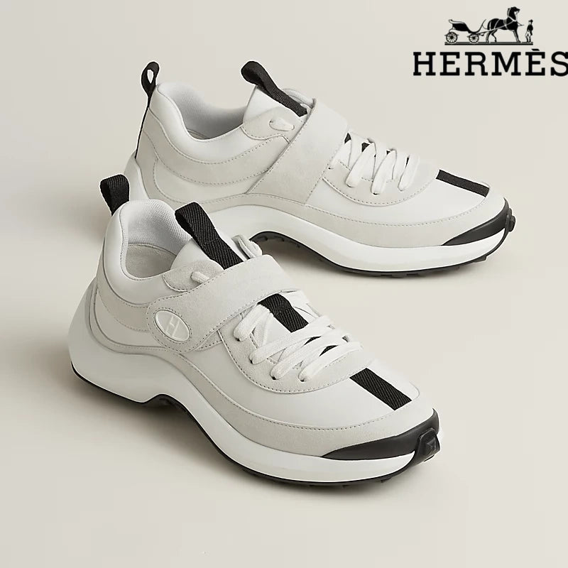 Hermès White Trail Sneakers