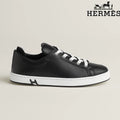 Hermès Black Leather Sneakers