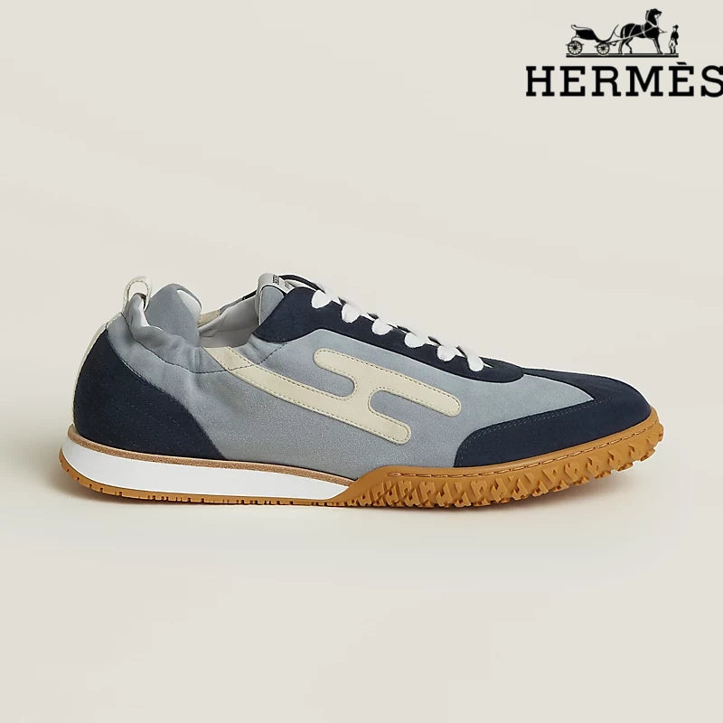 Hermès Navy Grey Bouncing Sneakers