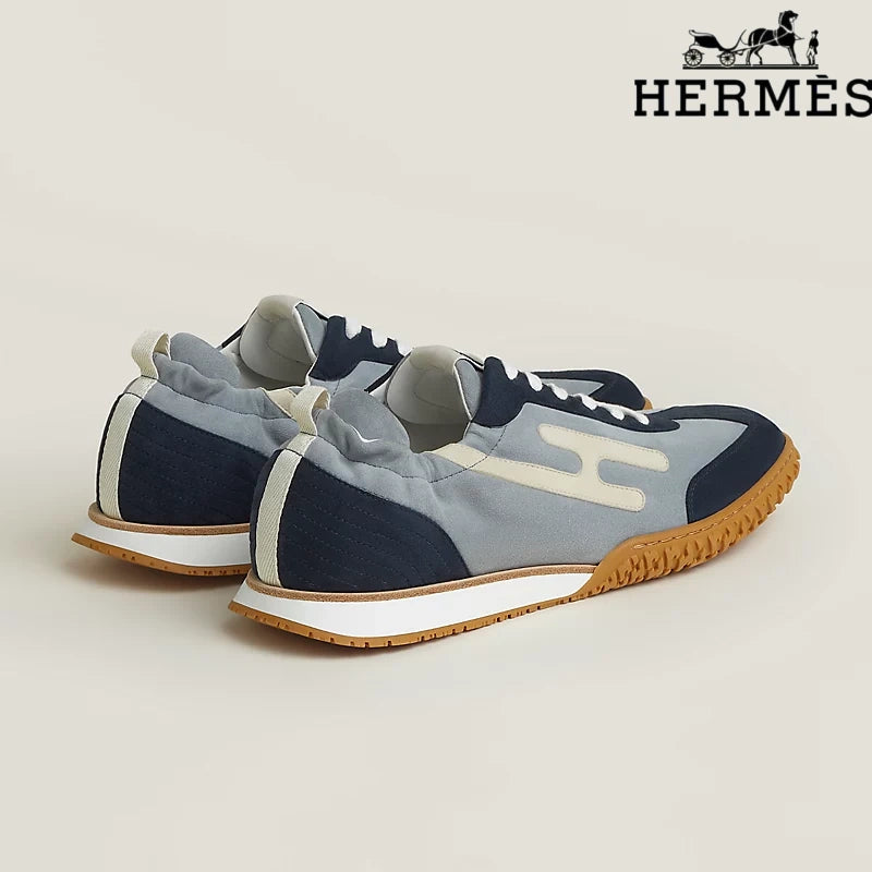 Hermès Navy Grey Bouncing Sneakers