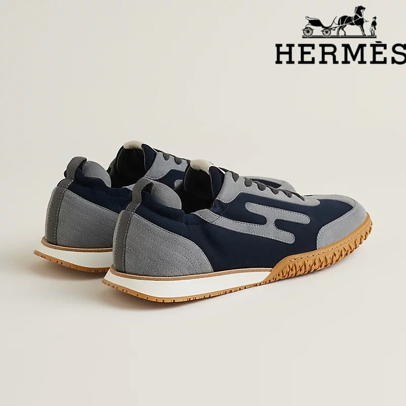 Hermès Jet Sneaker in Navy and Grey