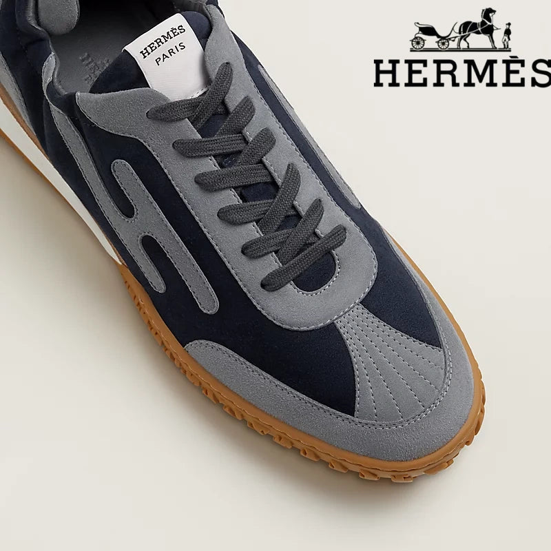 Hermès Jet Sneaker in Navy and Grey