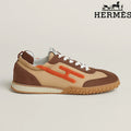 Hermès Sneakers in Beige, Brown and Orange