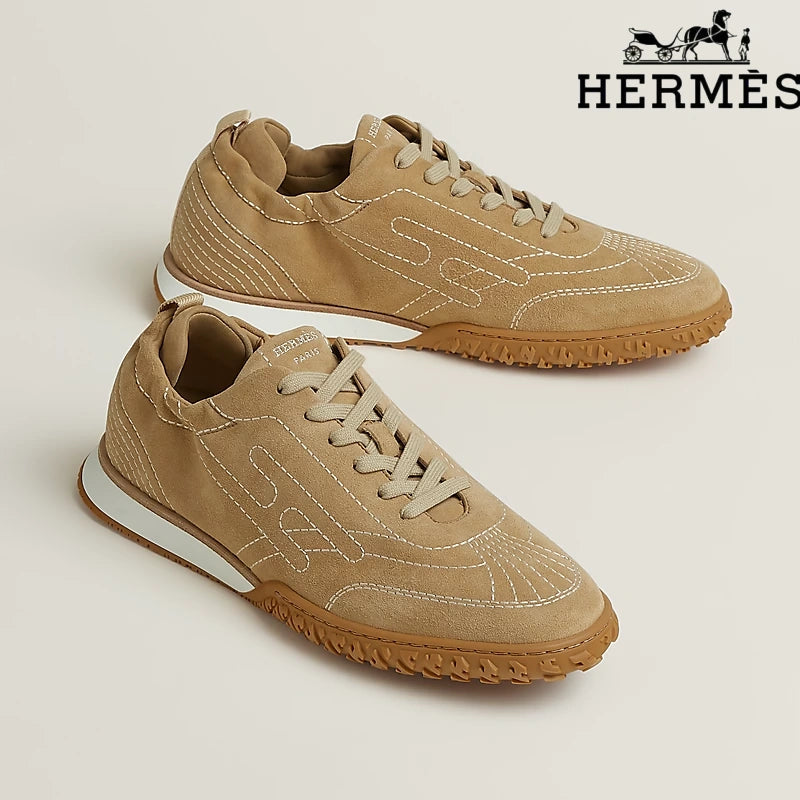 Hermès Sneakers in Camel Suede