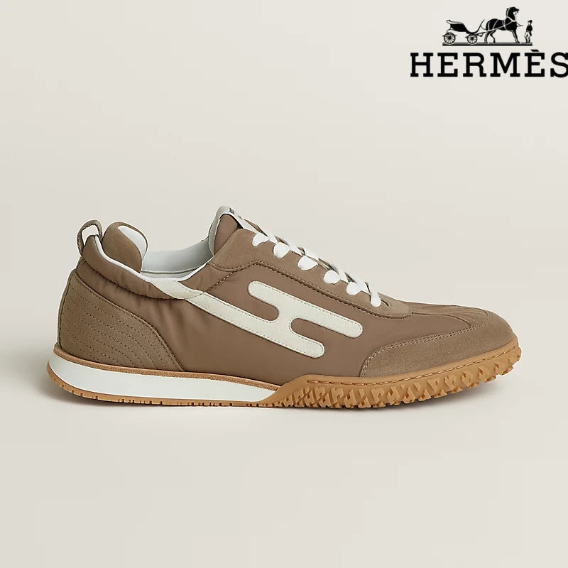 Hermès Sneakers in Brown and White