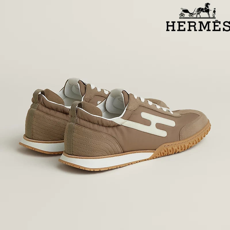 Hermès Sneakers in Brown and White