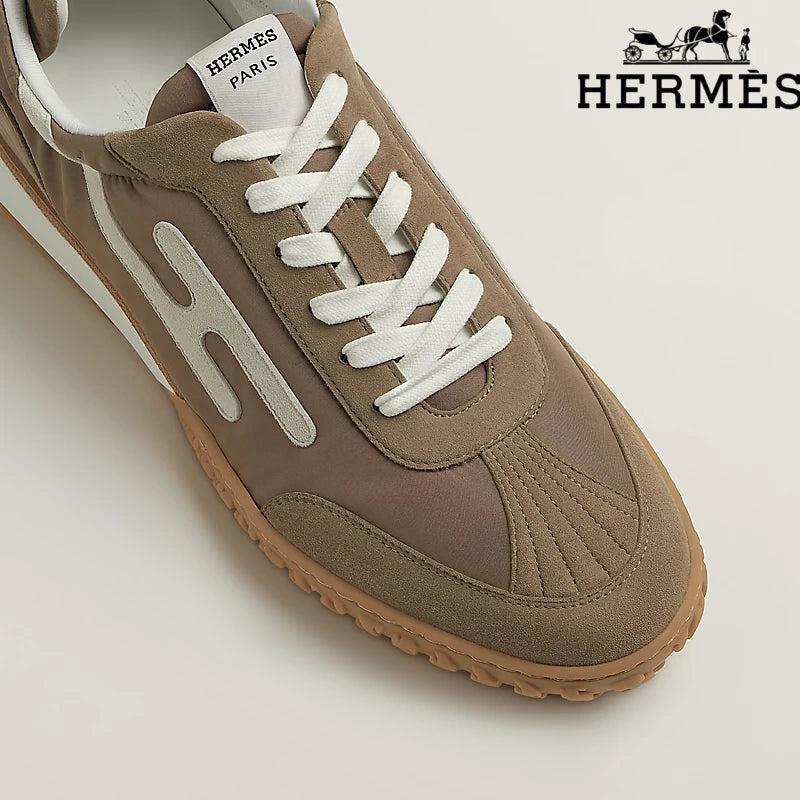 Hermès Sneakers in Brown and White
