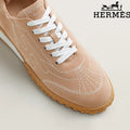 Hermès Nude Suede Sneakers