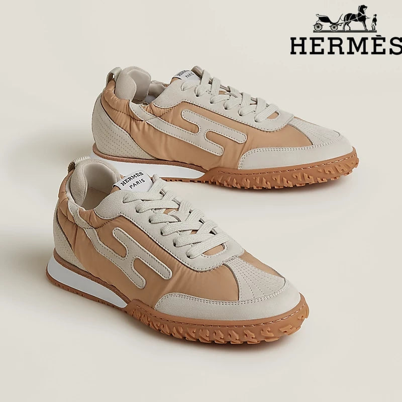 Hermès Sneakers in Beige and Tan