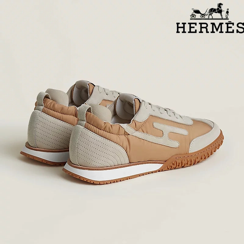 Hermès Sneakers in Beige and Tan