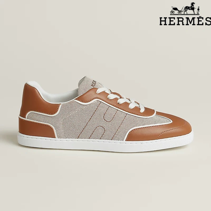 Hermès Fabric Sneakers in Brown