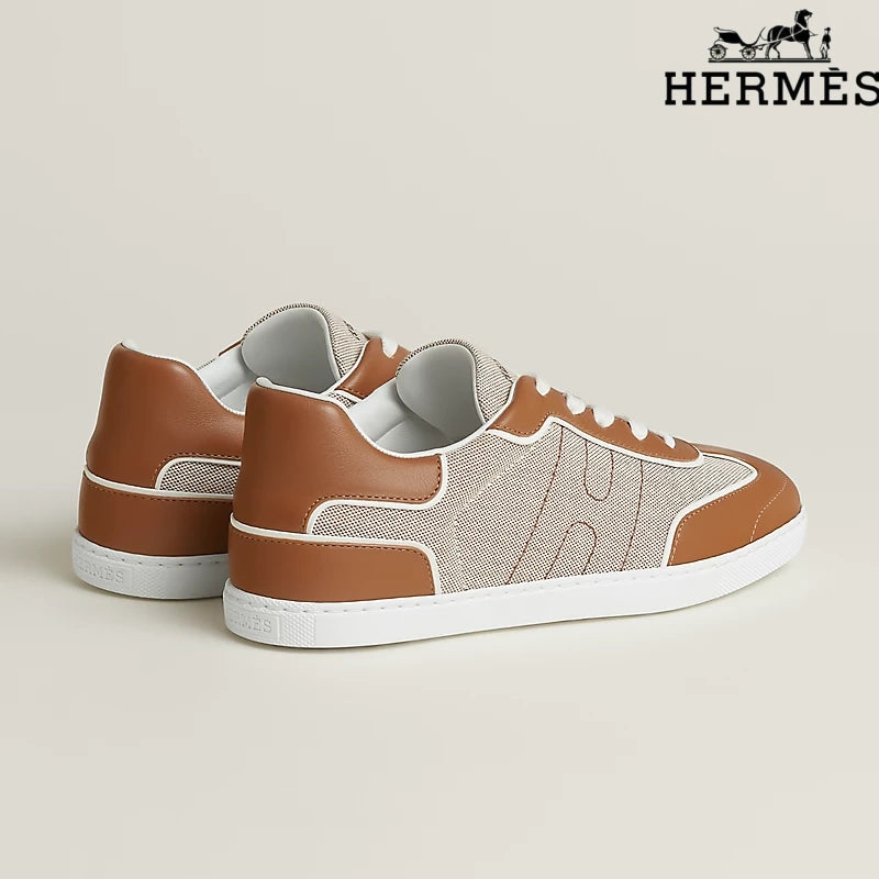 Hermès Fabric Sneakers in Brown