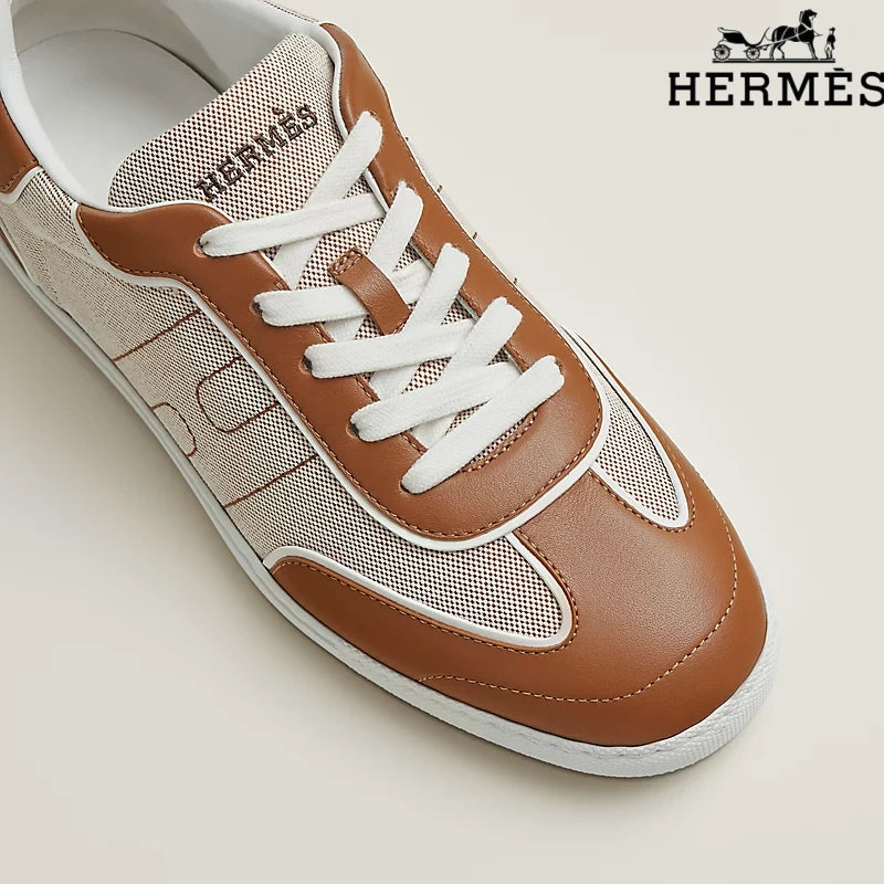 Hermès Fabric Sneakers in Brown