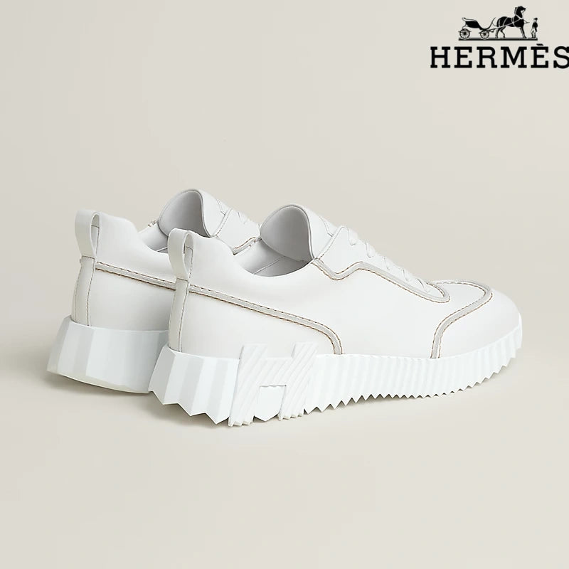 Hermès Platform Sneakers in White Leather