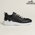 Hermès Platform Sneakers in Black Leather