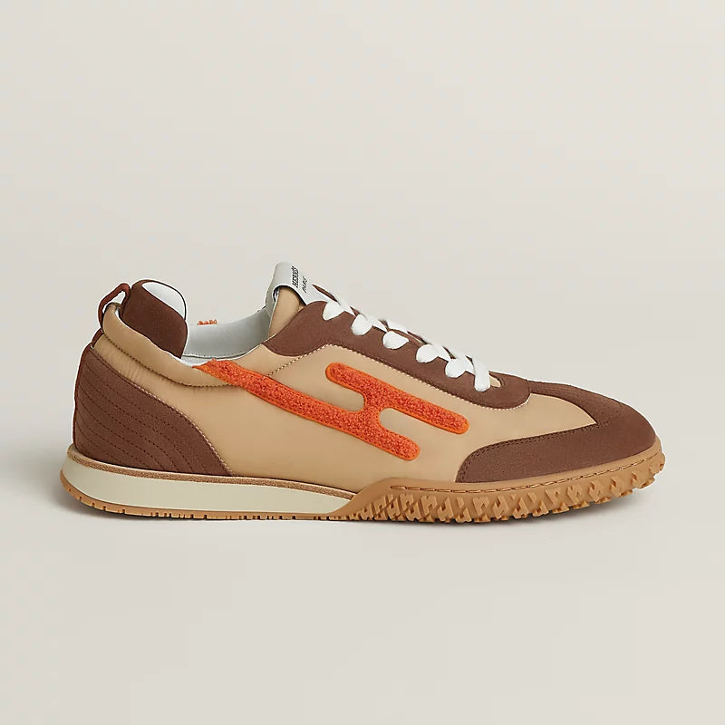 Hermès Bouncing Sneakers in Beige, Brown and Orange