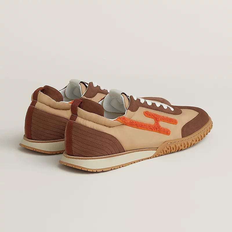 Hermès Bouncing Sneakers in Beige, Brown and Orange