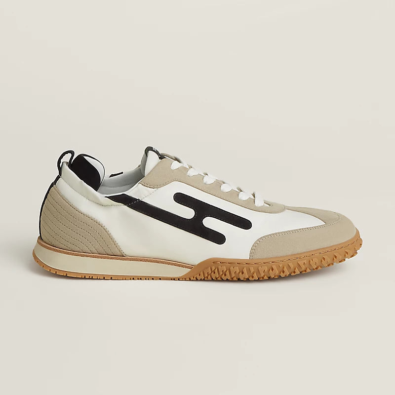 Hermès Bouncing Sneakers in White, Beige and Black
