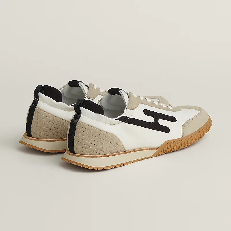 Hermès Bouncing Sneakers in White, Beige and Black