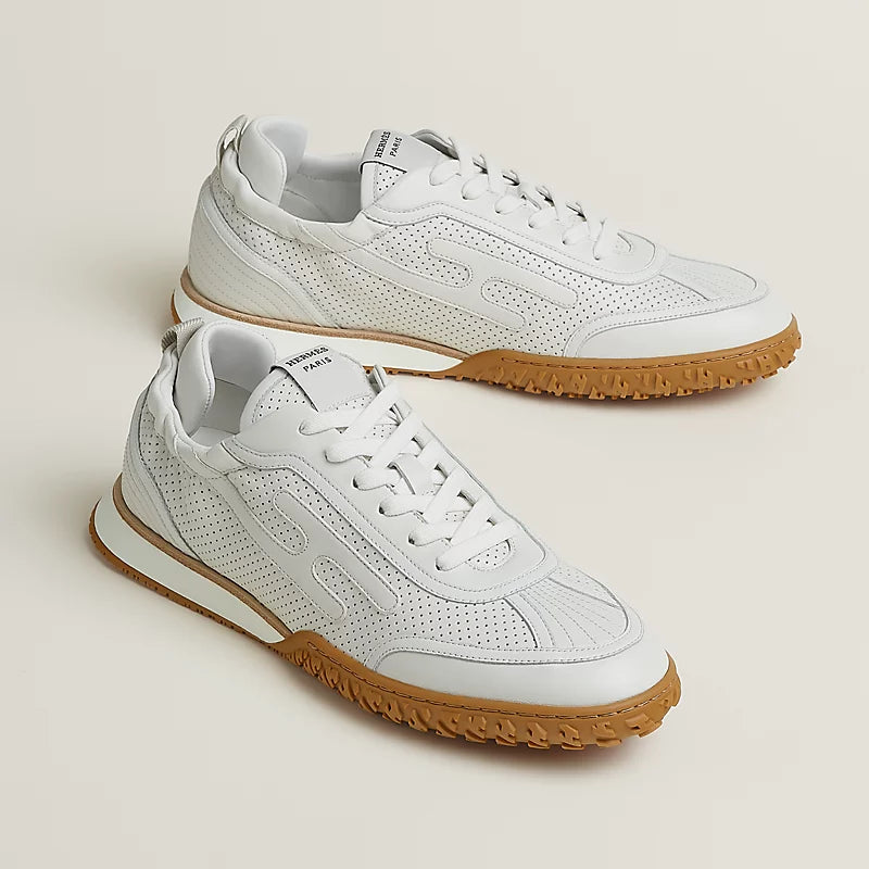 Hermès Bouncing Perforated Sneakers in White