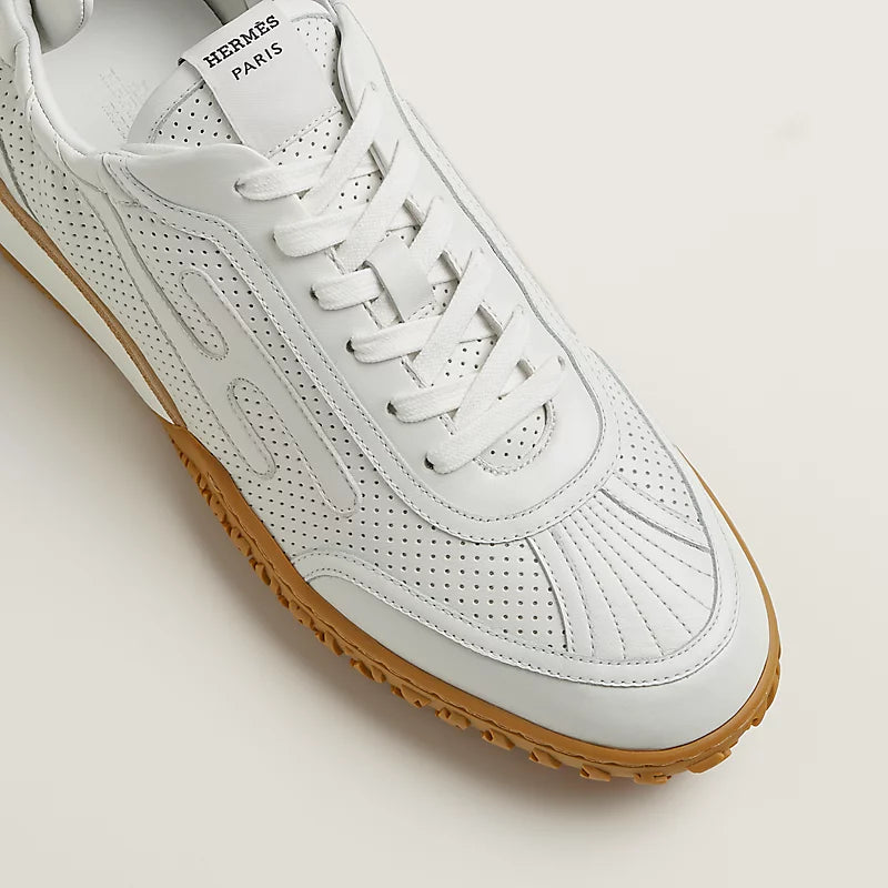 Hermès Bouncing Perforated Sneakers in White