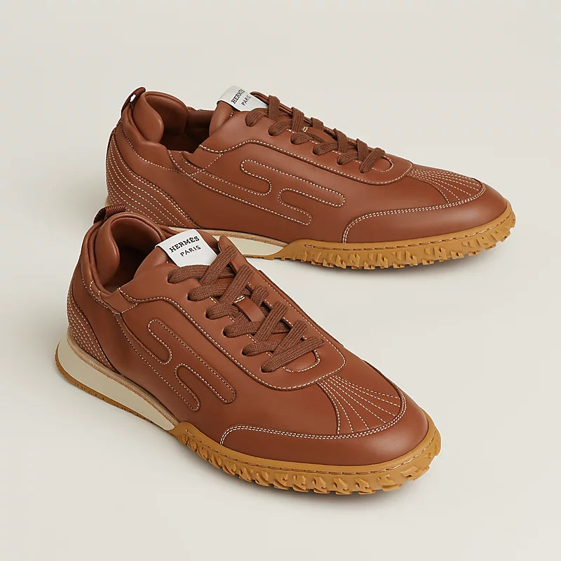 Hermès Bouncing Sneakers in Caramel Leather