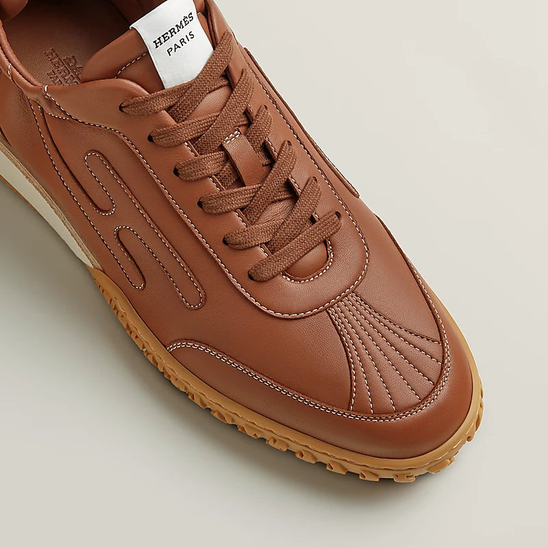 Hermès Bouncing Sneakers in Caramel Leather