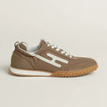 Hermès Bouncing Sneakers in Taupe, Brown & White