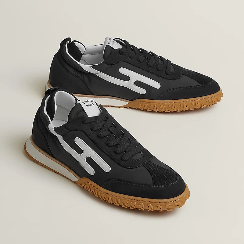 Hermès Bouncing Sneakers in Black & Silver