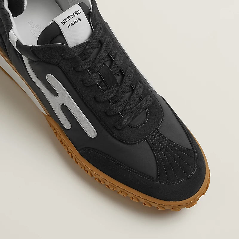 Hermès Bouncing Sneakers in Black & Silver