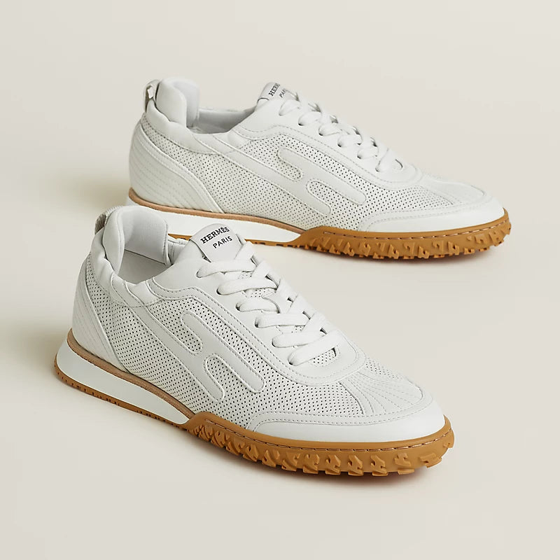 Hermès Bouncing Perforated Sneakers in White