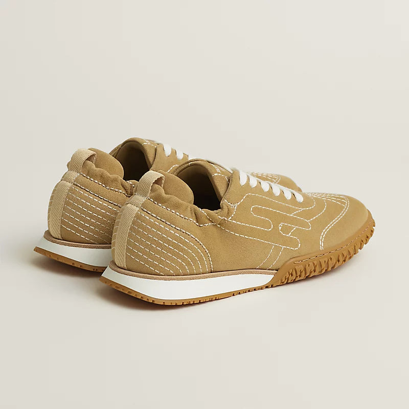 Hermès Bouncing Sneakers in Light Camel Suede