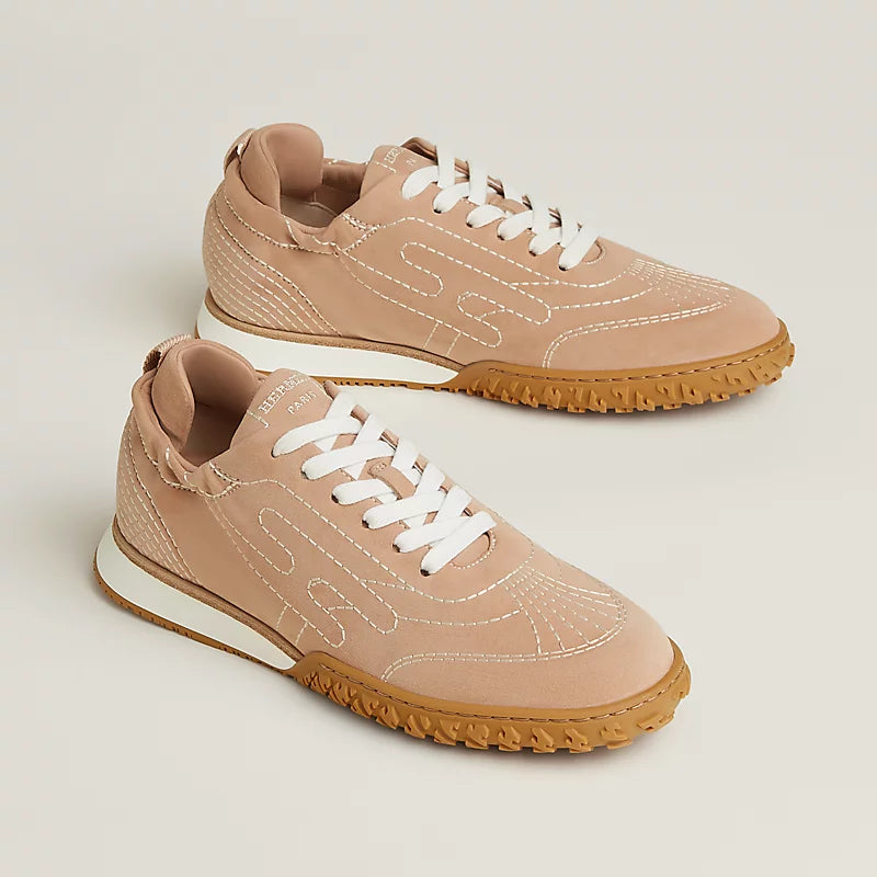 Hermès Bouncing Sneakers in Nude Suede